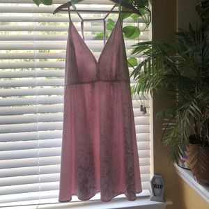 Forever 21 Plus light pink velvet slip dress